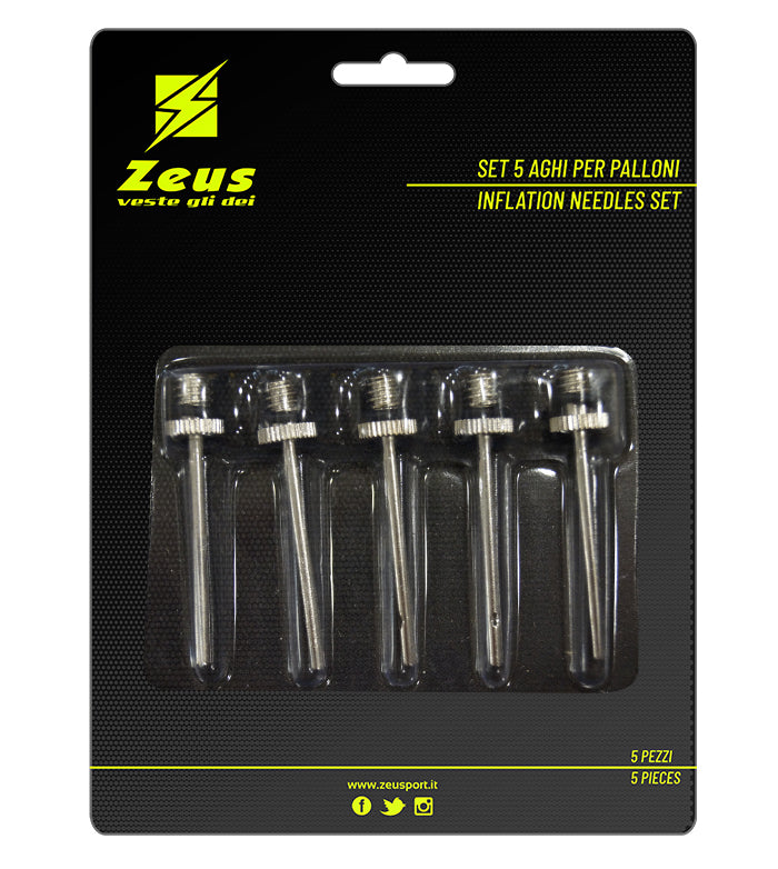 Голки для накачування м’ячів Zeus SET 5 AGHI PER PALLONI