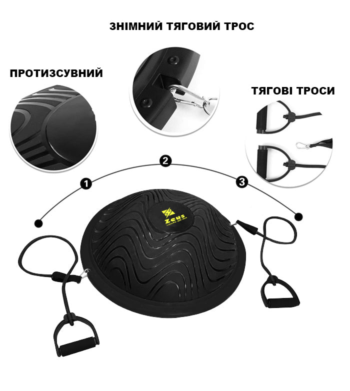 Балансувальна подушка Zeus BOSU BALL NE/GF