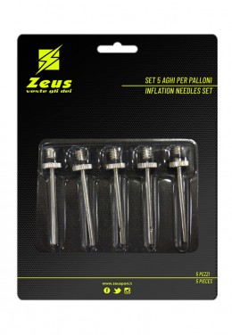 Иглы для мяча Zeus SET 5 AGHI PER PALLONI (Упаковка,5 штук) Z01481