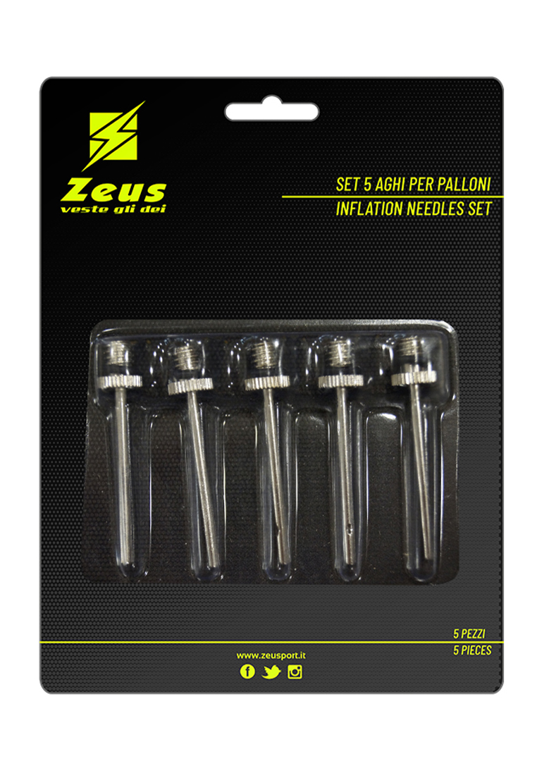 Иглы для мяча Zeus SET 5 AGHI PER PALLONI (Упаковка,5 штук) Z01481